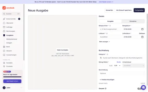E-Rechnung hochladen