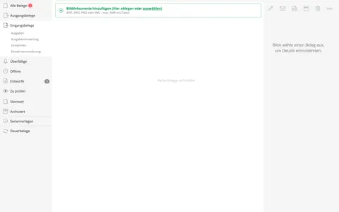 Beleg als E-Rechnung erfassen